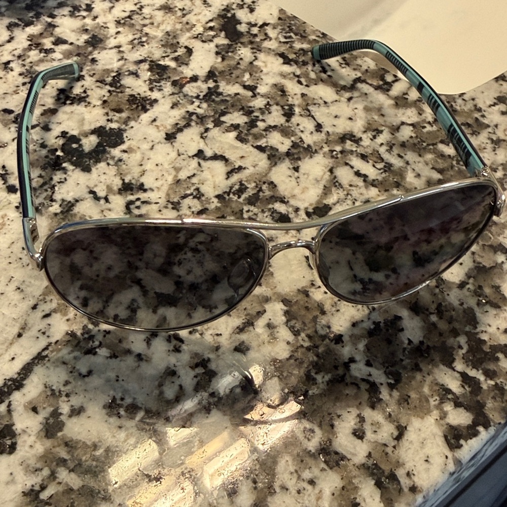 Oakley Silver and Black Sunglasses